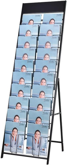 magazine display stand Double A4 width 10 layer brochure display stand for trade show and Public areas (Double A4 width)