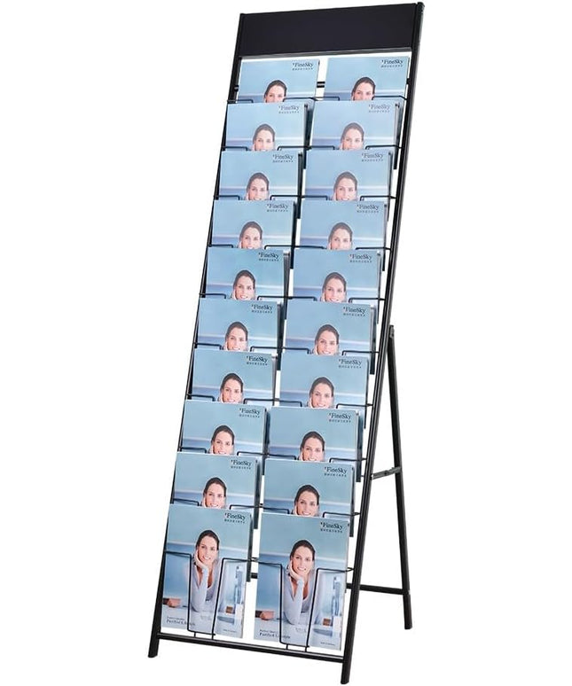 magazine display stand Double A4 width 10 layer brochure display stand for trade show and Public areas (Double A4 width)