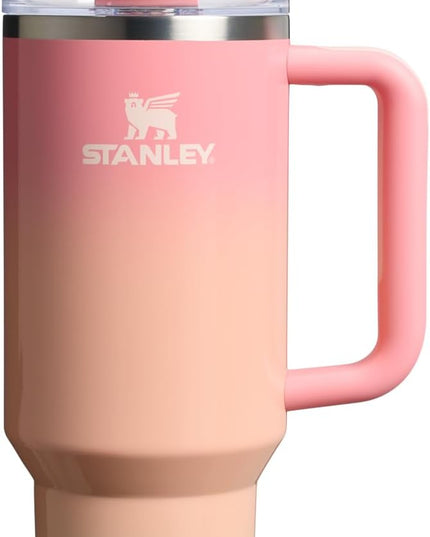 STANLEY Quencher H2.0 Tumbler with Handle and Straw 40 oz | Flowstate 3-Position Lid | Cup Holder Compatible for Travel | Insulated Stainless Steel Cup | BPA-Free | Pink Mesa Sunset