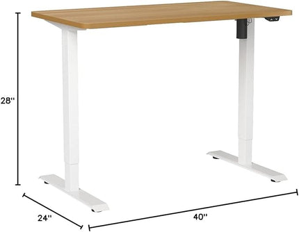FLEXISPOT EN1 One-Piece Standing Desk, 40"x24" Seamless Desktop Electric Height Adjustable Desk for Home Office, Multi-Monitor Setups & Easy Assembly, Maple