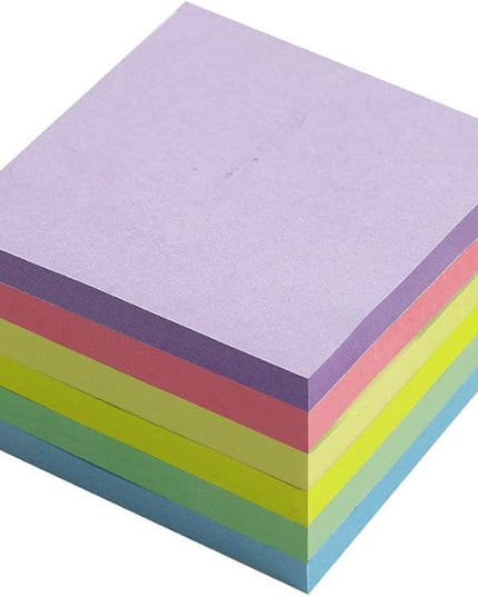 (24 Pack) Sticky Notes 3x3 in Pastel Stickies Super Sticking Power Memo Pads, Strong Adhesive, 74 Sheets/pad