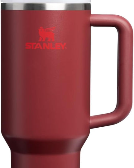 STANLEY Quencher H2.0 Tumbler with Handle and Straw 40 oz | Flowstate 3-Position Lid | Cup Holder Compatible for Travel | Insulated Stainless Steel Cup | BPA-Free | Cranberry