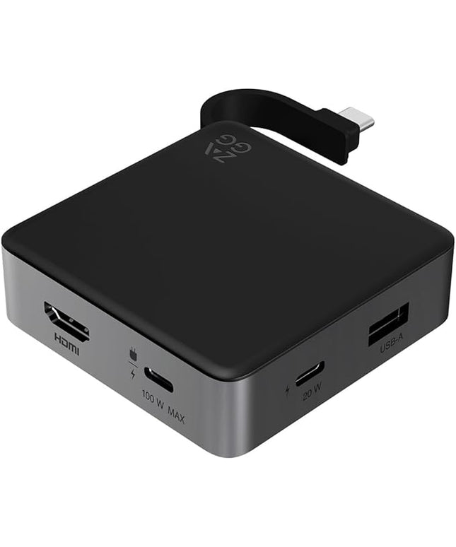 ZAGG 4-Port Hub - Versatile USB-C PD, USB-A HDMI Adapter, High-Speed Charging & 4K Display Support, Compact for Travel, Compatible with Windows, macOS, iPadOS, ChromeOS, Android