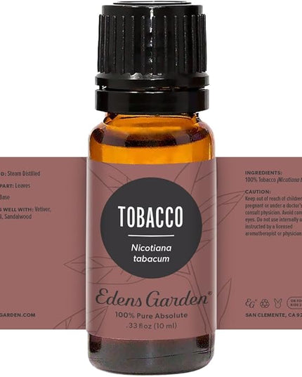 Edens Garden Tobacco Absolute Essential Oil- 100% Pure Premium Grade, Undiluted, Natural, Therapeutic, Aromatherapy, The Best for Diffuser, Candle, Laundry, Humidifiers 10 ml (.33 fl oz)