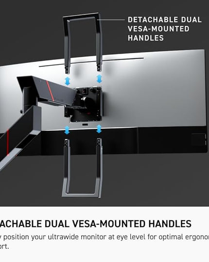 Secretlab Magnus Monitor Arm (Heavy Duty Edition) - Designed for Ultrawide Monitors - Up to 57 inches, 18 to 35lbs - Includes Heavy-Duty tilt Pivot