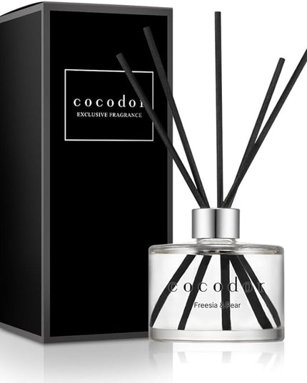 COCODOR Signature Reed Diffuser Set/Freesia&Pear / 6.7oz /1 Pack/Home Fragrance Diffuser, Oil Scent Diffuser for Bathroom Shelf Decor