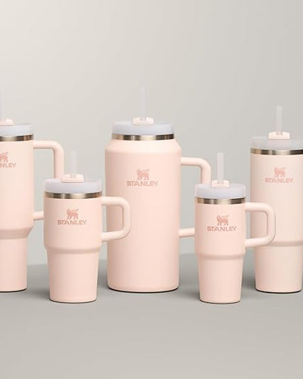STANLEY Quencher H2.0 Tumbler with Handle and Straw 30 oz | Flowstate 3-Position Lid | Cup Holder Compatible for Travel | Insulated Stainless Steel Cup | BPA-Free | Rose Quartz 2.0