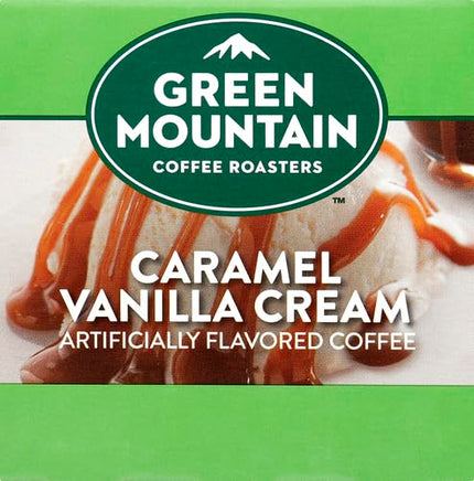Green Mountain Coffee Roasters Caramel Vanilla Cream Keurig Single-Serve K-Cup pods, Light Roast Coffee, 12 Count
