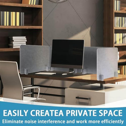 Acoustic Desk Privacy Panel - Soundproof Divider for Home & Office, Reduces Visual Distractions, Enhances Focus & Productivity, Stylish and Functional Workspace Solution