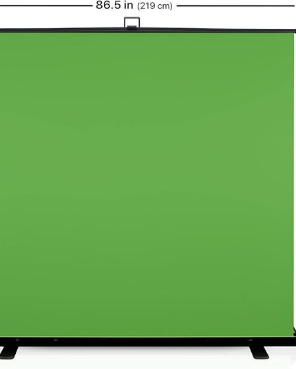 【Wider Style】 KHOMO Gear 87-in Large Collapsible Green Screen Backdrop Portable Retractable Chroma Key Panel Photo Background with Stand for Video Conference, Photographic Studio, Streaming