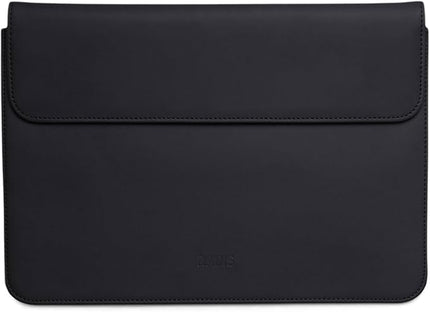 RAINS Laptop Portfolio 13"/14'' – Black Waterproof Protective Computer Case with Soft Lining, Flap Closure, Fits 14" Laptop – Water Resistant & Repellent – 2 Year Warranty