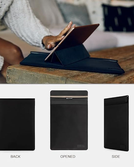 SLNT Faraday Bag Tablet Sleeve with Silent Pocket - Weatherproof Nylon, Signal Blocking Device Shielding for iPad, Galaxy Tab, Most Tablets, Travel, Privacy (Black Nylon, X-Large)
