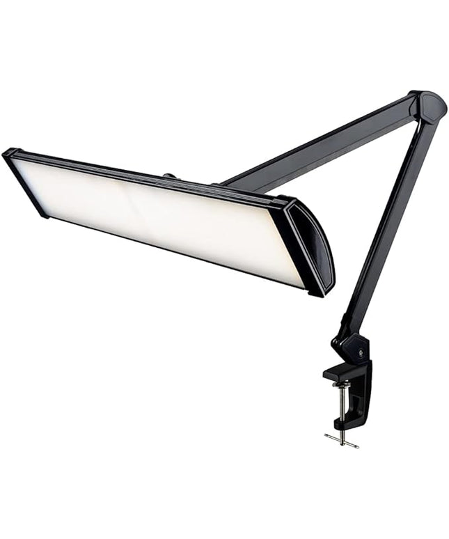 Neatfi Ultra 3,500 Lumen LED Desk Lamp, 45W, 26-Inch Wide Metal Shade, 270 SMD LEDs (Non-CCT with Clamp, Black)
