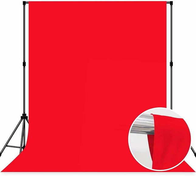 Photo Backdrop Red Background Cloth Professional Photography 5x7ft Seamless Design to Eliminate Wrinkles Wedding Luxury Theme Decoration Art Exhibition Gallery Display