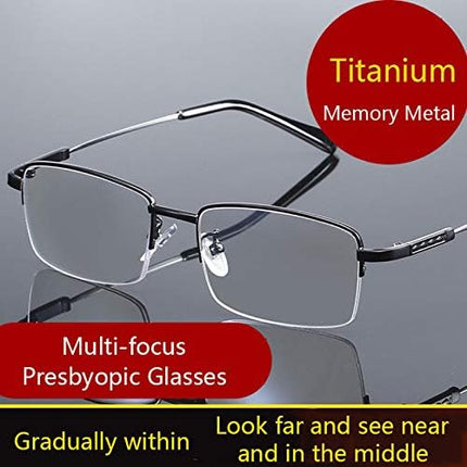 Progressive Multifocus Computer Reading Glasses Blue Light Blocking No Line Lenses Multifocal Readers for Men and Women