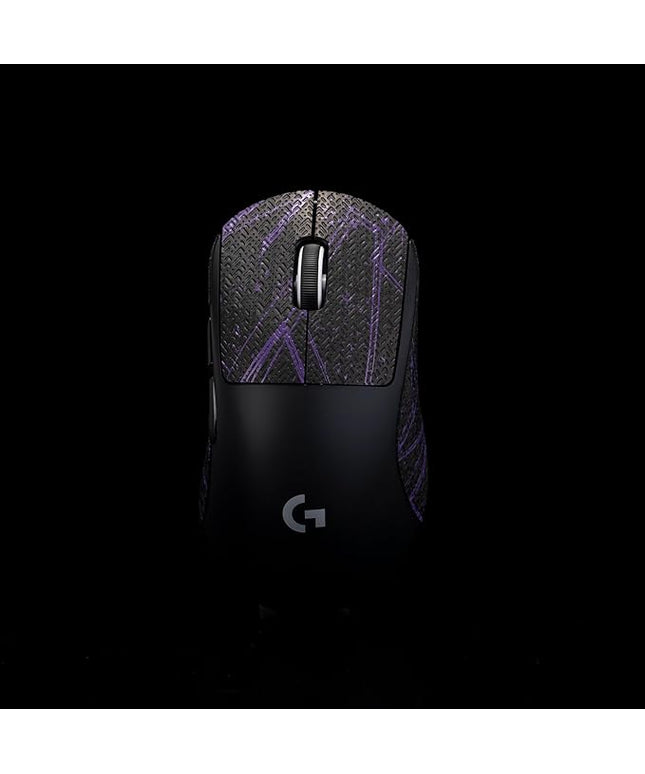 Grip Tape for logitech G Pro X Superlight 2 DEX (GPW4) - Anti-Slip,Enhanced Control, Sweat Resistance,Improves FPS Gaming Grip & Mouse Protection [Pre-Cut] Black Purple 0.5mm