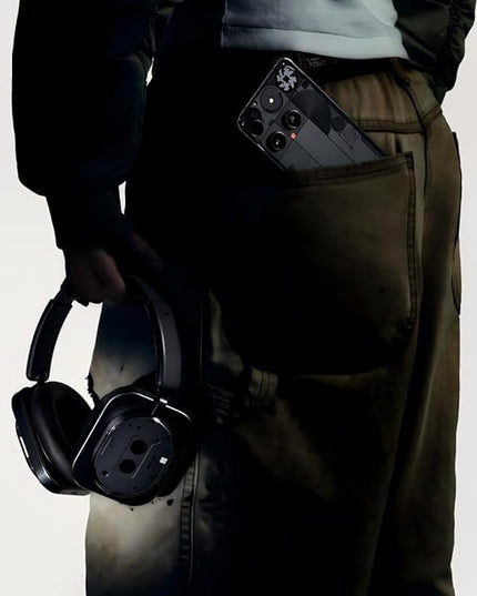 Nothing Headphone (1) Hybrid Active Noise Cancelling Headphones, Wireless Over-Ear Headphones with 6 Mics, 80Hrs Playtime, Hi-Res Audio, KEF-Tuned, Spatial Sound, Comfort Fit & Fast Charging Black