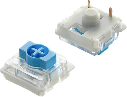 GATERON KS-33 Low Profile 2.0 Switches Shaft 3 Pin Factory Pre-lubed for MX Mechanical Keyboard White Bottom Housing 35pcs (Blue)