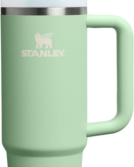 STANLEY Quencher H2.0 Tumbler with Handle and Straw 30 Fluid Ounces | Flowstate 3-Position Lid | Cup Holder Compatible for Travel | Insulated Stainless Steel Cup | BPA-Free | Pistachio