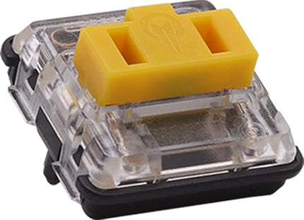 Kailh PG1350 Choc V1 Low Profile Keyboard Switches,5-Pin 20-70gf,Kailh Choc V1 Switch clicky&Linear and Tactile for Chocolate Mechanical Gaming Keyboard,Built-in LED Slot (Yellow-35Pcs)