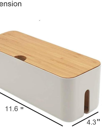 Sourcemall Cable Management Box| Power Stripe Organizer|Cord Organizer Box| Hide and Conceal Power Strips and Electrical Cords from TVs, Computers, and Desks| Keep Pets Safe
