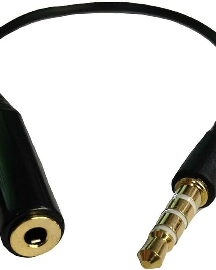 Josi Minea Black 3.5mm Male to 2.5mm Female Headphone Audio Adapter Extender Jack Stereo or Mono for Apple iPhone 6/6S/6+/5S/5 iPad Samsung Galaxy S8/S7/S6/S5 Note 5/4/3 & Most Smartphones & Tablets