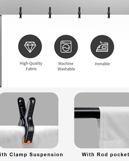10X12ft White Backdrop for Photography, Polyester Background for Photography for Product Protrait Photoshoot or Parties Decoration