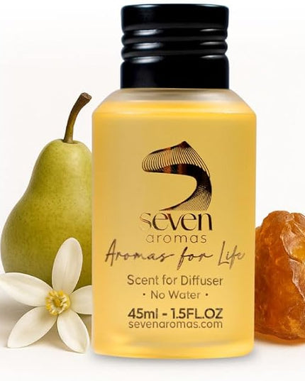 SevenAromas Hotel Scent Diffuser Oil, Luxury Hotel-Inspired Essential Oil for Aromatherapy & HVAC Diffusers – Premium Dropper Bottle - 45 ml 1.52 FL oz (Silver Rain)
