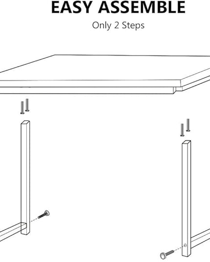 Tribesigns Computer Desk, 63 inch Large Office Desk Computer Table Study Writing Desk Workstation for Home Office, Walnut