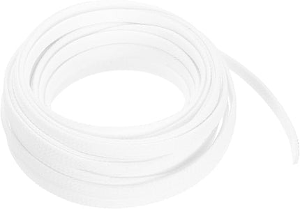 uxcell PET Expandable Sleeving 20ft 1/4" White Cable Management Sleeve Cord Organizer for Wrap Protect Cable