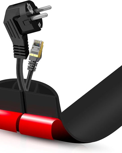 Floor Cord Cover Self Adhesive Cord Hider,3.3FT Cable Management, Extension Strip Protector for Wires, Prevent Cable Trips for Offices, Gyms, Exhibitions Cavity:0.47"(W) x 0.35"(H) Black