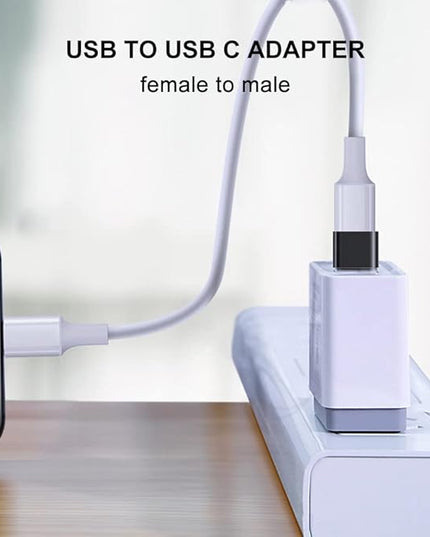 USB C to USB Adapter 4 Pack, USB Female to Type C Male OTG Adaptor, USB C Adapter Compatible with MacBook Pro, Samsung Galaxy, Type-C Phones, Laptops, Tablets and More (Black)