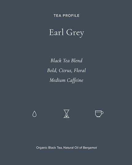 Art of Tea | Organic Earl Grey Black Tea | Earl Grey Tea Bag | 50 Eco Friendly Pyramid Black Tea Bag Sachets
