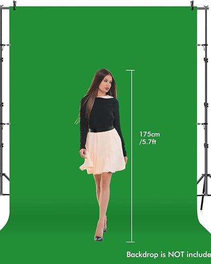 SLOW DOLPHIN 10x 8.5 ft Photo Backdrop Stand, Adjustable Photography Background Support System Stand for Photo Video Studio with Carrying Bag, Clips, Clamps