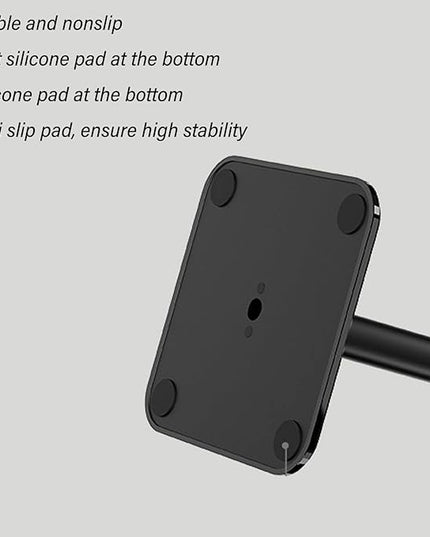 Headphone Stand, Rounded Corner Headset Holder, Anti Slip Base, TPU Tray, Aluminum Supporting Bar Headset Holder for Home Gaming Office (Black)
