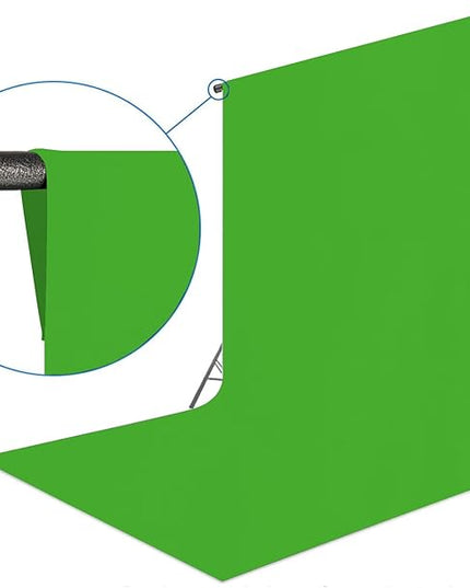 10x7 FT Polyester Photo Backdrop for Photoshoot Green Screen Backdrop Curtain,Product Photo Backdrop for Photoshoot,Photography Background for Streaming Video Studio Pure Seamless