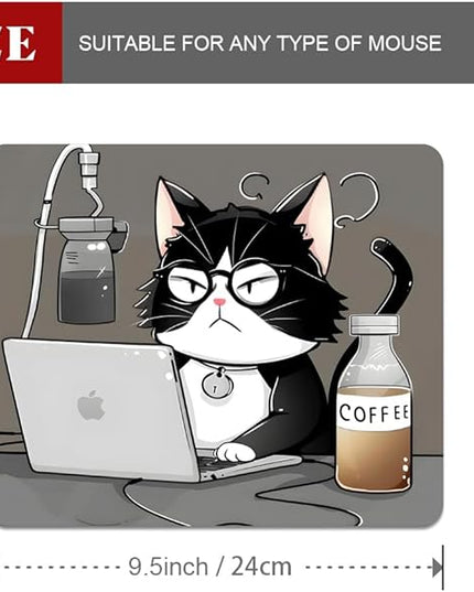 Cat (2) Square Mouse pad, Texture, Waterproof, Anti Slip Rubber Base, Computer Mouse pad, Laptop Mouse pad