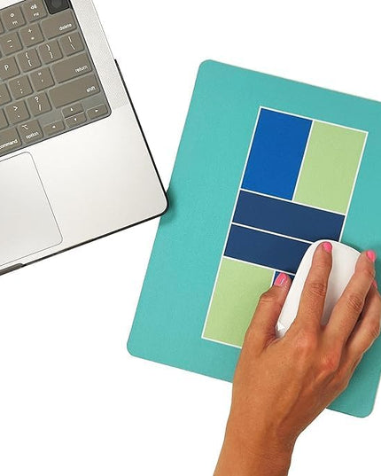 Racquet Inc Pickleball Court Mouse Pad – Teal Desk Mousepad with Fabric Surface – Pickleball-Themed Office Accessory for Work or Gaming – Compatible with Optical and Laser Mice