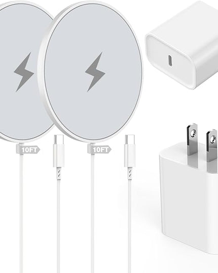 [Apple MFi Certified]Long Magnetic Wireless iPhone Charger,10FT Mag Safe Charger Mag-Safe Charging Magnet Charge Pad 10Feet 2Pack for iPhone 17 Pro Max/17Pro/iPhone 16ProMax/16Plus/15/14/13/12/AirPods