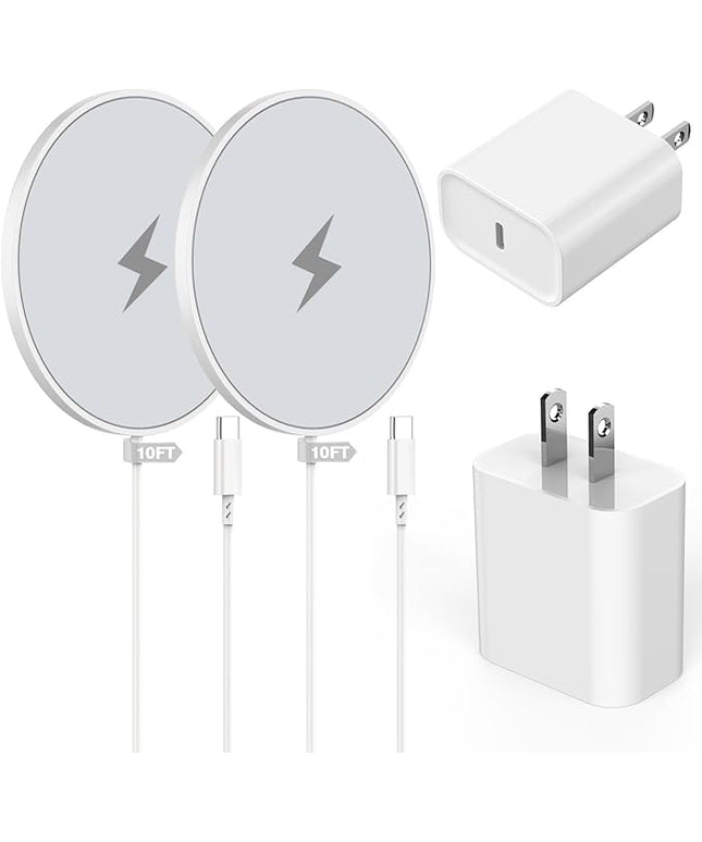 [Apple MFi Certified]Long Magnetic Wireless iPhone Charger,10FT Mag Safe Charger Mag-Safe Charging Magnet Charge Pad 10Feet 2Pack for iPhone 17 Pro Max/17Pro/iPhone 16ProMax/16Plus/15/14/13/12/AirPods