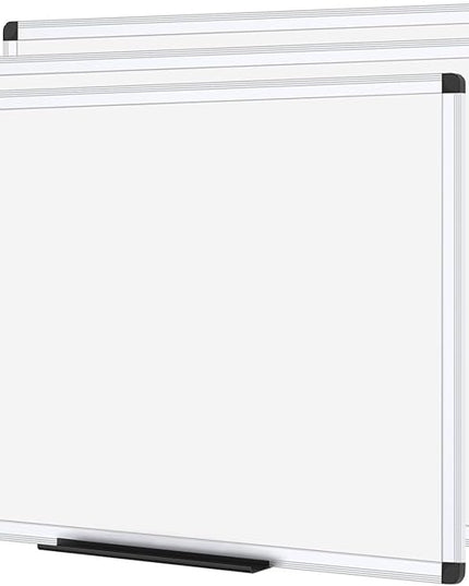 VIZ-PRO Magnetic Dry Erase Board, 24 X 18 Inches,3 Pack, Silver Aluminium Frame