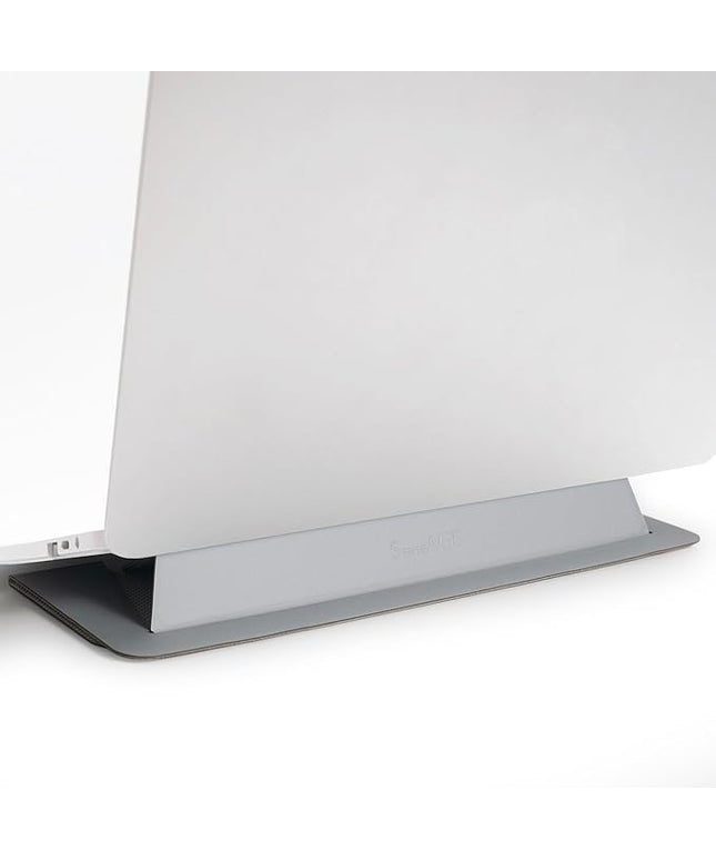 SenseAGE Laptop Stand for Desk, Office, Ergonomic Notebook Stand, Foldable & Portable Travel FlatStand, Lightweight, Anti-Slip, Compatible with MacBook Air, Pro, and Up to 15.4" Laptops (Silver)