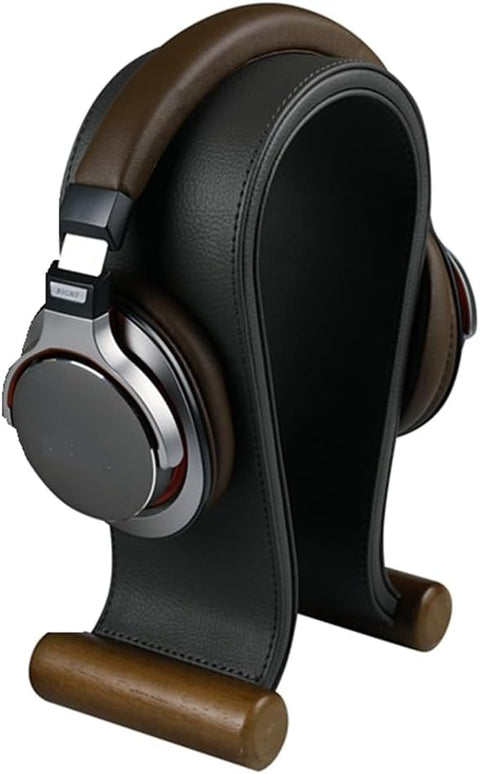 TKOWTB U Shape Leather Headphone Holder Headset Display Stand for PC Gaming Earbuds Shelf Hanger,Black