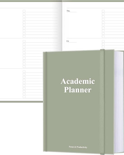 Academic Planner for 2026 or Anytime – 8.5" x 11" Undated Weekly Student Planner For Homeschool, High School, College & Nursing Students, 200 Pages, Green