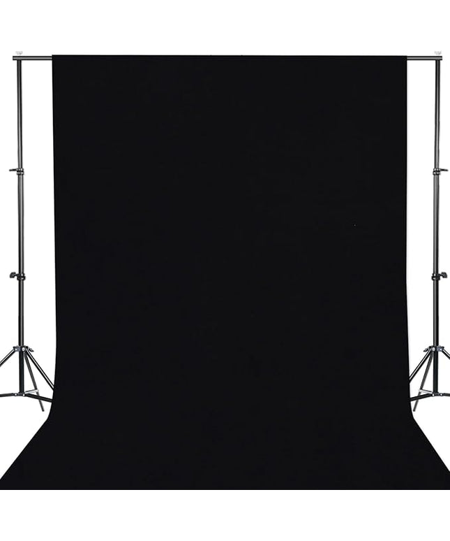 GFCC 10x12FT Black Backdrop Background - for Photography Photo Booth Backdrop for Photoshoot Background Screen Video Recording Parties Curtain