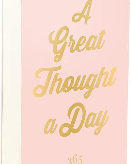 WORLD TRAVELER Eccolo A Thought a Day List Pad with 365 Inspirational Quotes for Notes, Memos - A Year of Positive Thinking, To Do List Notepad, Size 5X8, 5X8 Pink