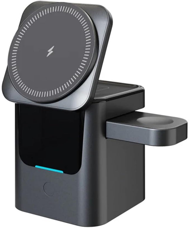 Electric 3-in-1 Wireless Charger, Multi-Functional Desktop Electric Folding Storage Wireless Charger, Kc Certified, 3 In1 Foldable Charging Station,Foldable Desk Phone Charging Stand