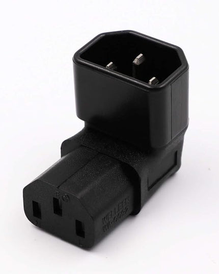 IEC C14 to C13 Power Adapter PDU Plug/Socket Up 90 Degree for LCD Wall Mount TV 2 Pack