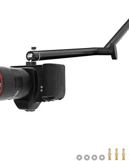 Articulating Camera Wall Mount with 1/4"-20 Threaded Compatible with DSLR/Security/Webcam/Action/LED Light/CCTV POV Camcorder Cameras,Adjustable Aluminium Alloy Arm Metal Base