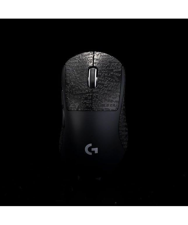 Grip Tape for logitech G Pro X Superlight 2 DEX (GPW4) - Anti-Slip,Enhanced Control, Sweat Resistance,Improves FPS Gaming Grip & Mouse Protection [Pre-Cut] CS Black 0.3mm